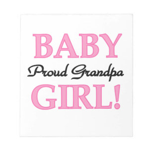 Proud Grandpa Baby Girl Geschenke Notizblock