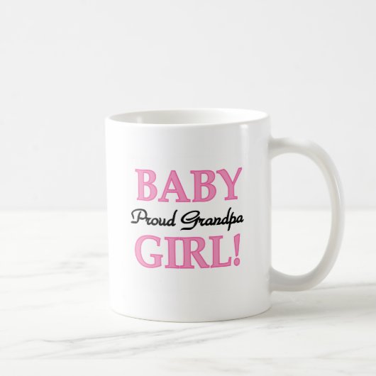 Proud Grandpa Baby Girl T - Shirt und Geschenke Kaffeetasse (Rechts)