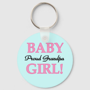 Proud Grandpa Baby Girl T - Shirt und Geschenke Schlüsselanhänger