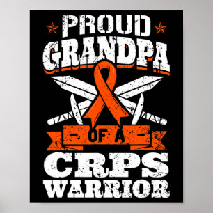 Proud Grandpa eines CRPS-Kriegers RSD-Bewusstseins Poster