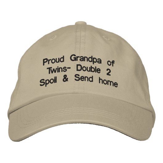 Proud Grandpa Hat Bestickte Baseballkappe (Vorderseite)
