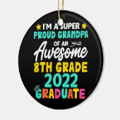 Proud Grandpa-Klasse des Abschlusses der 8. Klasse Keramik Ornament (Links)