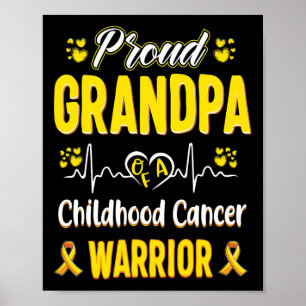 Proud Grandpa Krebs-Krieger-Bewusstsein für Kinder Poster