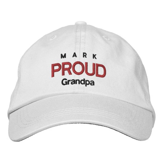 PROUD GRANDPA Personalisiert anpassbarer Hut V07 (Vorderseite)
