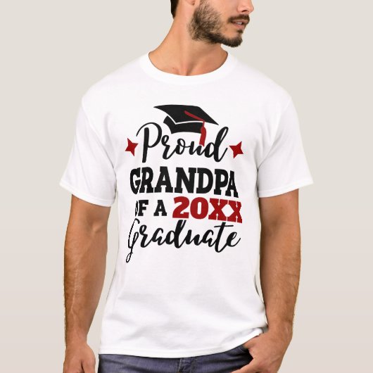 Proud Grandpa von 2022 Absolvent schwarzen roten M T-Shirt (Vorderseite)