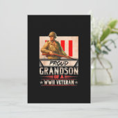 Proud Grandson eines Wwii-Veteranen Einladung (Stehend Vorderseite)