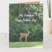 Proud Grandson Happy Vatertag Hirsch Karte (Vorderseite)