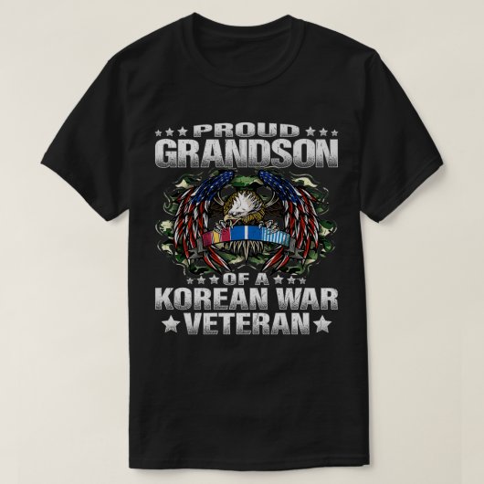 Proud Grandson Of A Korean War Veteran Military Ve T-Shirt (Design vorne)