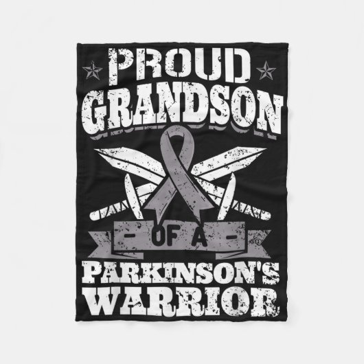 Proud Grandson of A Parkinsons Krieger Pd Awarenes Fleecedecke (Vorderseite)
