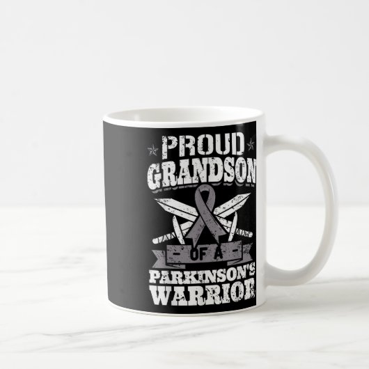 Proud Grandson of A Parkinsons Krieger Pd Awarenes Kaffeetasse (Rechts)
