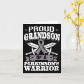 Proud Grandson of A Parkinsons Krieger Pd Awarenes Karte (Gelbe Blume)