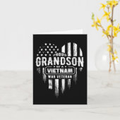 Proud Grandson Vietnam Vet Grandpa Veteran Karte (Gelbe Blume)