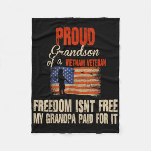 Proud Grandson vietnamesischer Militärfamilie Fleecedecke
