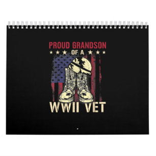 Proud Grandson von einem Wwii Vet World War Gesche Kalender