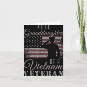 Proud Grandtochter US Flag 4. Juli Vietnam V Karte