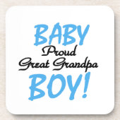Proud Great Grandpa Baby Boy Geschenke Getränkeuntersetzer (Vorderseite)