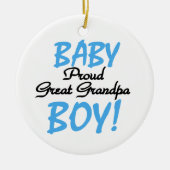 Proud Great Grandpa Baby Boy Geschenke Keramik Ornament (Vorne)