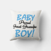 Proud Great Grandpa Baby Boy Geschenke Kissen (Rückseite)