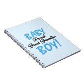 Proud Great Grandpa Baby Boy Geschenke Notizblock (Rechte Seite)