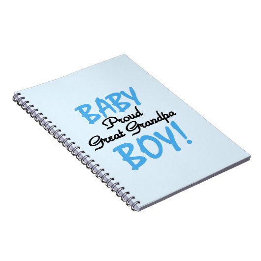 Proud Great Grandpa Baby Boy Geschenke Notizblock (Rechte Seite)