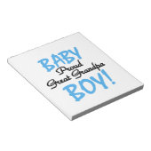 Proud Great Grandpa Baby Boy Geschenke Notizblock (angewinkelt)
