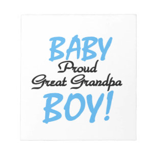 Proud Great Grandpa Baby Boy Geschenke Notizblock