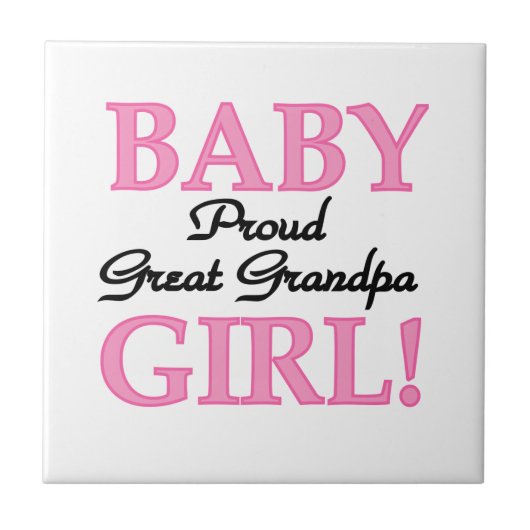 Proud Great Grandpa Baby Girls Fliese (Vorderseite)