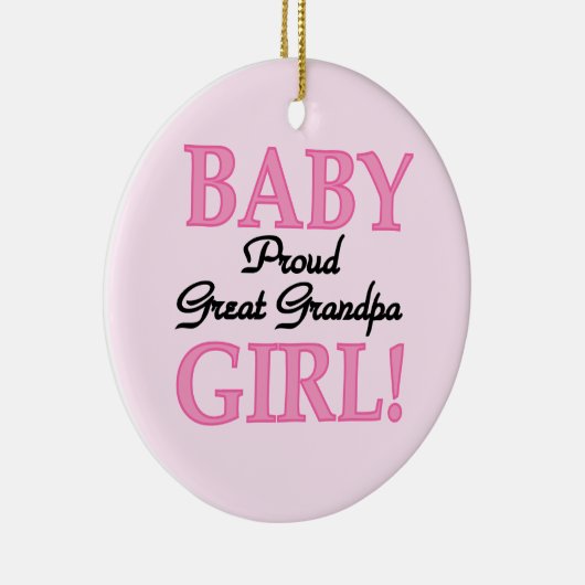 Proud Great Grandpa Baby Girls Keramikornament (Rechts)