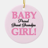 Proud Great Grandpa Baby Girls Keramikornament (Vorne)
