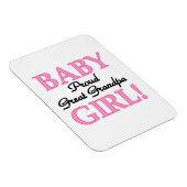 Proud Great Grandpa Baby Girls Magnet (Rechte Seite)