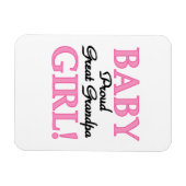 Proud Great Grandpa Baby Girls Magnet (Horizontal)