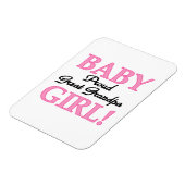 Proud Great Grandpa Baby Girls Magnet (Linke Seite)