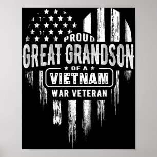 Proud Great Grandson Vietnam Krieg Veteran Amerika Poster
