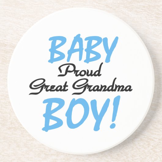 Proud Great Oma Baby Boy Geschenke Sandstein Untersetzer (Vorne)