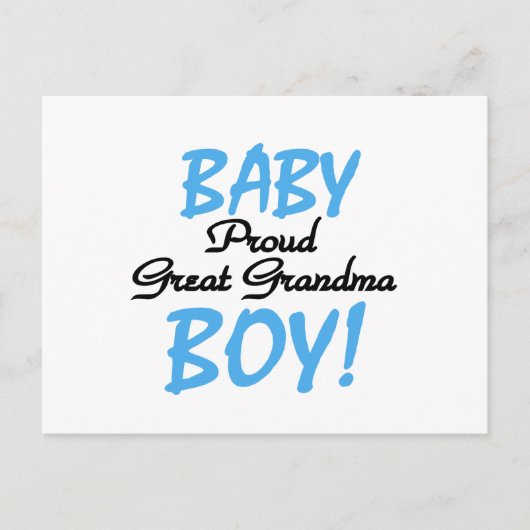 Proud Great Oma Baby Boy Tshirts und Geschenke Postkarte (Vorderseite)
