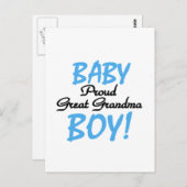 Proud Great Oma Baby Boy Tshirts und Geschenke Postkarte (Vorne/Hinten)