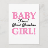 Proud Great Oma Baby Girl Tshirts und Geschenke Postkarte (Vorderseite)