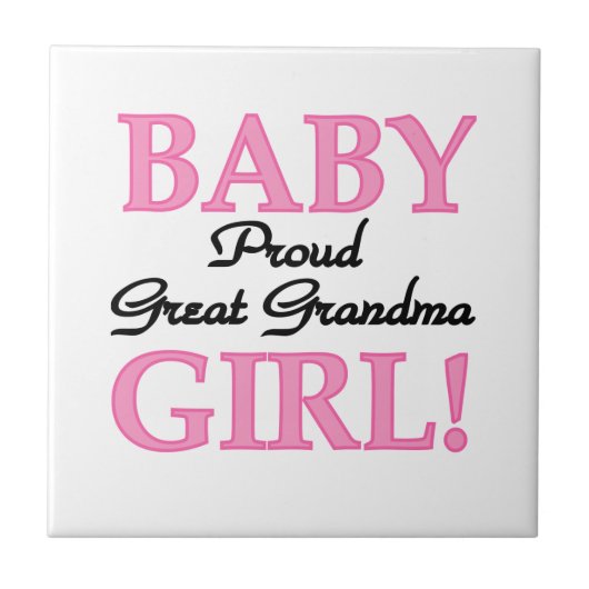 Proud Great Oma Baby Girls Fliese (Vorderseite)