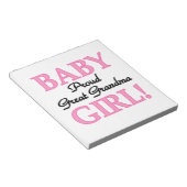 Proud Great Oma Baby Girls Notizblock (angewinkelt)