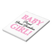 Proud Great Oma Baby Girls Notizblock (Rotiert)