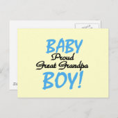 Proud Great Opa of Boy Tshirts and Gifts Postkarte (Vorne/Hinten)