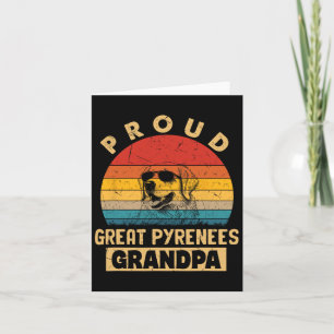 Proud Great Pyrenäen Grandpa Dog gibt Funny Grand Karte