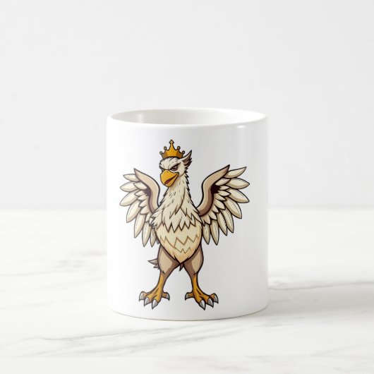 Proud Griffin King Crown T-Shirt Kaffeetasse (Mittel)