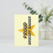 Proud Grocery Bagger Postkarte (Stehend Vorderseite)