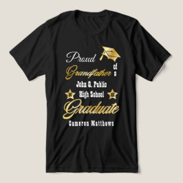 Proud Großvater des Abschlusses für Graduate Name Tri-Blend Shirt