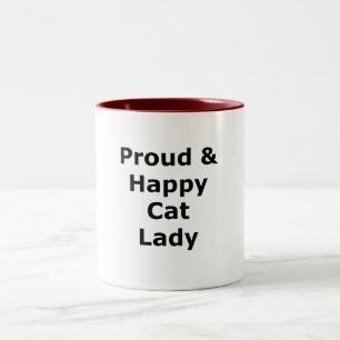 Proud & Happy Cat Lady Zweifarbige Tasse