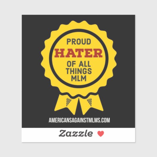 Proud Hater von allen Dingen MLM-Small Vinyl Aufkl Aufkleber (Blatt)