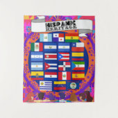 Proud Hispanic Heritage Celebration Wandteppich (Vorderseite)
