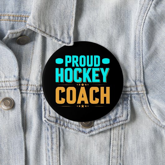 Proud Hockey Coach Button (Beispiel)