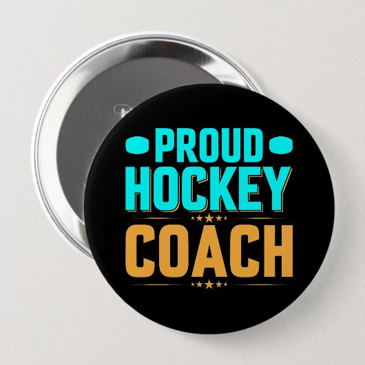 Proud Hockey Coach Button (Vorne & Hinten)